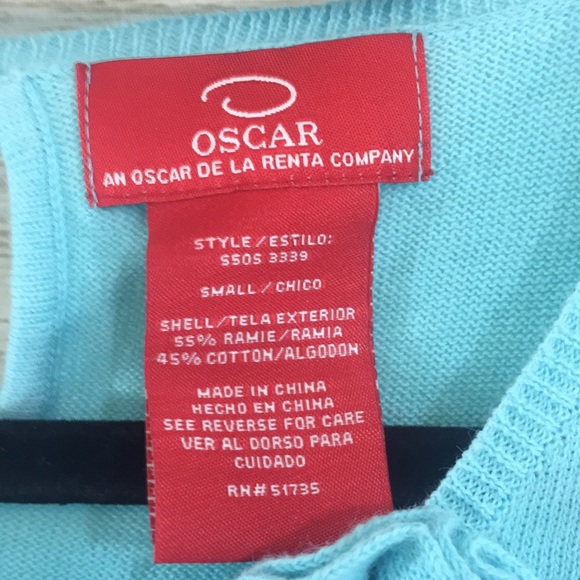 Oscar by Oscar De La Renta Teal Sweater Tank - Picture 4 of 9